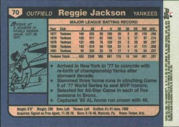 2003 Topps All-Time Fan Favorites #70 Reggie Jackson Back