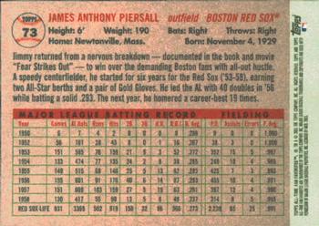 2003 Topps All-Time Fan Favorites #73 Jim Piersall Back