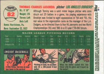 2003 Topps All-Time Fan Favorites #82 Tom Lasorda Back