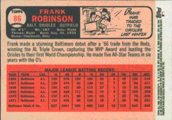 2003 Topps All-Time Fan Favorites #86 Frank Robinson Back