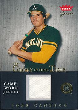 2004 Fleer Greats of the Game - Glory of Their Time Game Used #GOT-JC1 Jose Canseco Front