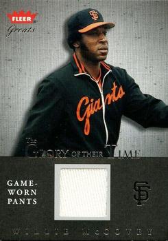 2004 Fleer Greats of the Game - Glory of Their Time Game Used #GOT-WM Willie McCovey Front