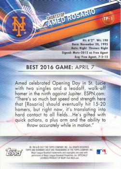 2017 Bowman's Best - Top Prospects #TP-1 Amed Rosario Back