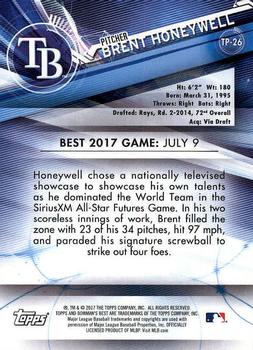 2017 Bowman's Best - Top Prospects #TP-26 Brent Honeywell Back