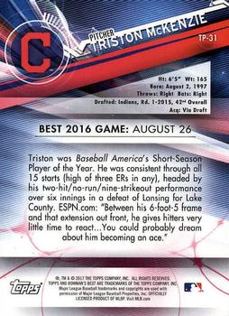 2017 Bowman's Best - Top Prospects #TP-31 Triston McKenzie Back