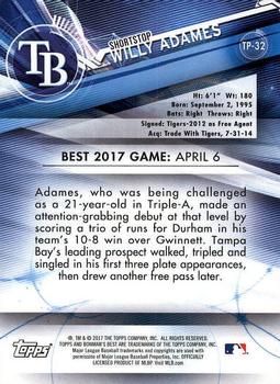 2017 Bowman's Best - Top Prospects #TP-32 Willy Adames Back