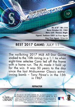 2017 Bowman's Best - Atomic Refractor #17 Robinson Cano Back