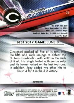 2017 Bowman's Best - Gold Refractor #36 Joey Votto Back