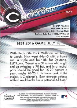 2017 Bowman's Best - Top Prospects Refractor #TP-27 Nick Senzel Back