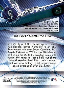 2017 Bowman's Best - Top Prospects Purple Refractor #TP-34 Evan White Back