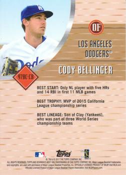 2017 Bowman's Best - 1997 Best Cuts #97BC-CB Cody Bellinger Back