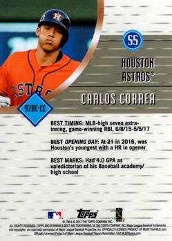 2017 Bowman's Best - 1997 Best Cuts #97BC-CC Carlos Correa Back