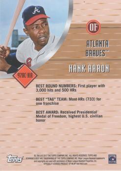 2017 Bowman's Best - 1997 Best Cuts #97BC-HA Hank Aaron Back