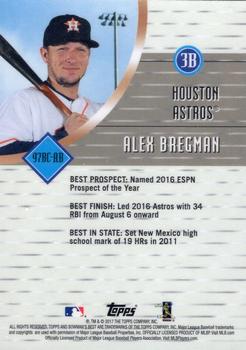 2017 Bowman's Best - 1997 Best Cuts Atomic Refractor #97BC-AB Alex Bregman Back