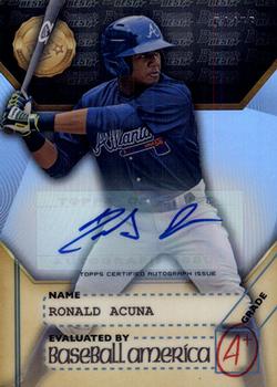 2017 Bowman's Best - Baseball America’s 2017 Dean’s List Autographs #BADL-RA Ronald Acuna Front