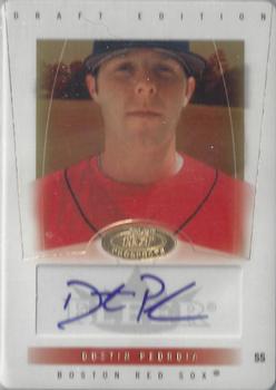 2004 Fleer Hot Prospects Draft Edition - Die Cuts #109 Dustin Pedroia Front