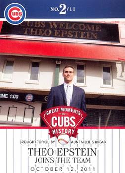 2013 Aunt Millie's Great Moments in Cubs History #2 Theo Epstein Joins The Team Front