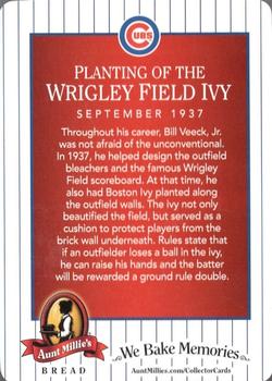 2013 Aunt Millie's Great Moments in Cubs History #3 Planting of the Wrigley Field Ivy Back