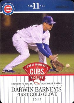 2013 Aunt Millie's Great Moments in Cubs History #11 Darwin Barney's First Gold Glove Front