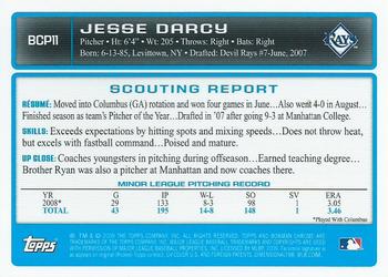 2009 Bowman - Chrome Prospects #BCP11 Jesse Darcy Back