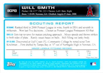 2009 Bowman - Chrome Prospects #BCP13 Will Smith Back
