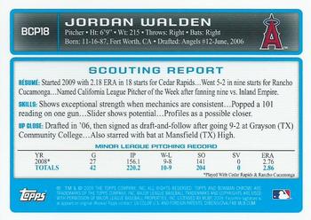 2009 Bowman - Chrome Prospects #BCP18 Jordan Walden Back