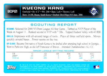 2009 Bowman - Chrome Prospects #BCP21 Kyeong Kang Back