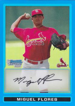 2009 Bowman - Chrome Prospects Blue Refractors #BCP73 Miguel Flores Front