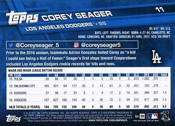 2017 Topps New Era #11 Corey Seager Back