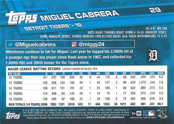 2017 Topps New Era #29 Miguel Cabrera Back