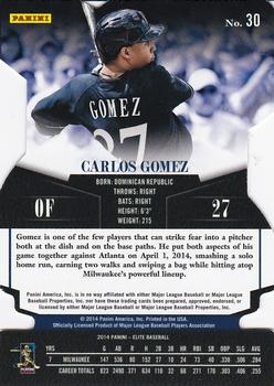 2014 Donruss - Elite Inspirations Die Cut #30 Carlos Gomez Back