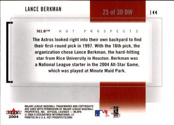 2004 Fleer Hot Prospects Draft Edition - Draft Rewind #25DW Lance Berkman Back