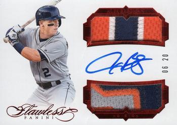 2017 Panini Flawless - Dual Rookie Patch Autographs Ruby #DRPA-AX2 Alex Bregman Front