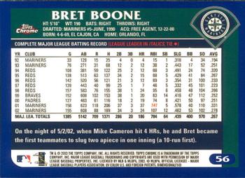 2003 Topps Chrome #56 Bret Boone Back