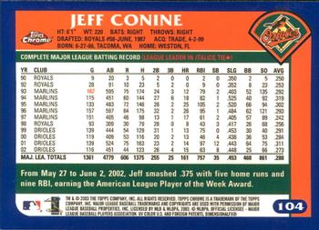 2003 Topps Chrome #104 Jeff Conine Back
