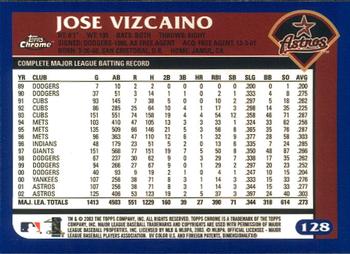 2003 Topps Chrome #128 Jose Vizcaino Back