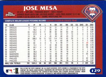 2003 Topps Chrome #129 Jose Mesa Back