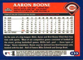 2003 Topps Chrome #133 Aaron Boone Back