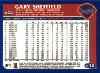 2003 Topps Chrome #142 Gary Sheffield Back