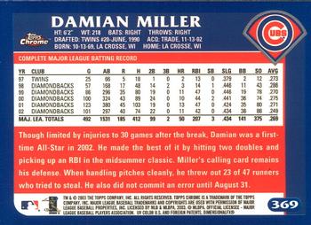 2003 Topps Chrome #369 Damian Miller Back
