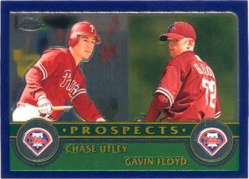 Prospects 2003 Topps #682 Chase Utley / Gavin Floyd Baseball Cards Philadelphia Phillies 