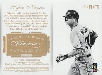 2017 Panini Flawless - Flawless Debut Signatures #FDS-TN Tyler Naquin Back