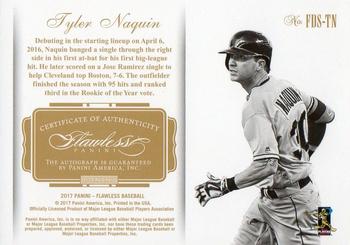 2017 Panini Flawless - Flawless Debut Signatures Sapphire #FDS-TN Tyler Naquin Back
