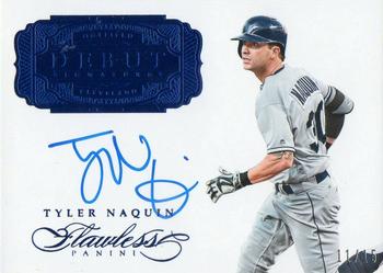 2017 Panini Flawless - Flawless Debut Signatures Sapphire #FDS-TN Tyler Naquin Front