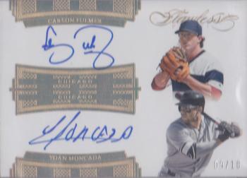 2017 Panini Flawless - Flawless Dual Signatures Gold #FDS-CY Carson Fulmer / Yoan Moncada Front