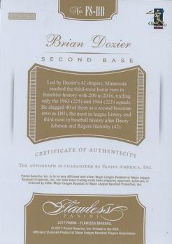2017 Panini Flawless - Flawless Signatures Black #FS-BD Brian Dozier Back