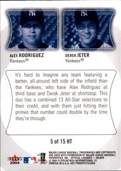 2004 Fleer Hot Prospects Draft Edition - Hot Tandems #5HT Alex Rodriguez / Derek Jeter Back