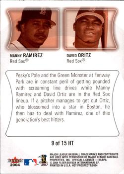 2004 Fleer Hot Prospects Draft Edition - Hot Tandems #9HT Manny Ramirez / David Ortiz Back