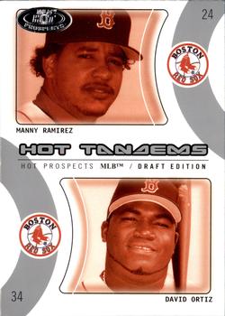 2004 Fleer Hot Prospects Draft Edition - Hot Tandems #9HT Manny Ramirez / David Ortiz Front