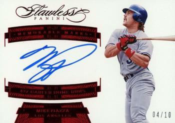 2017 Panini Flawless - Memorable Marks Ruby #MM-MP Mike Piazza Front